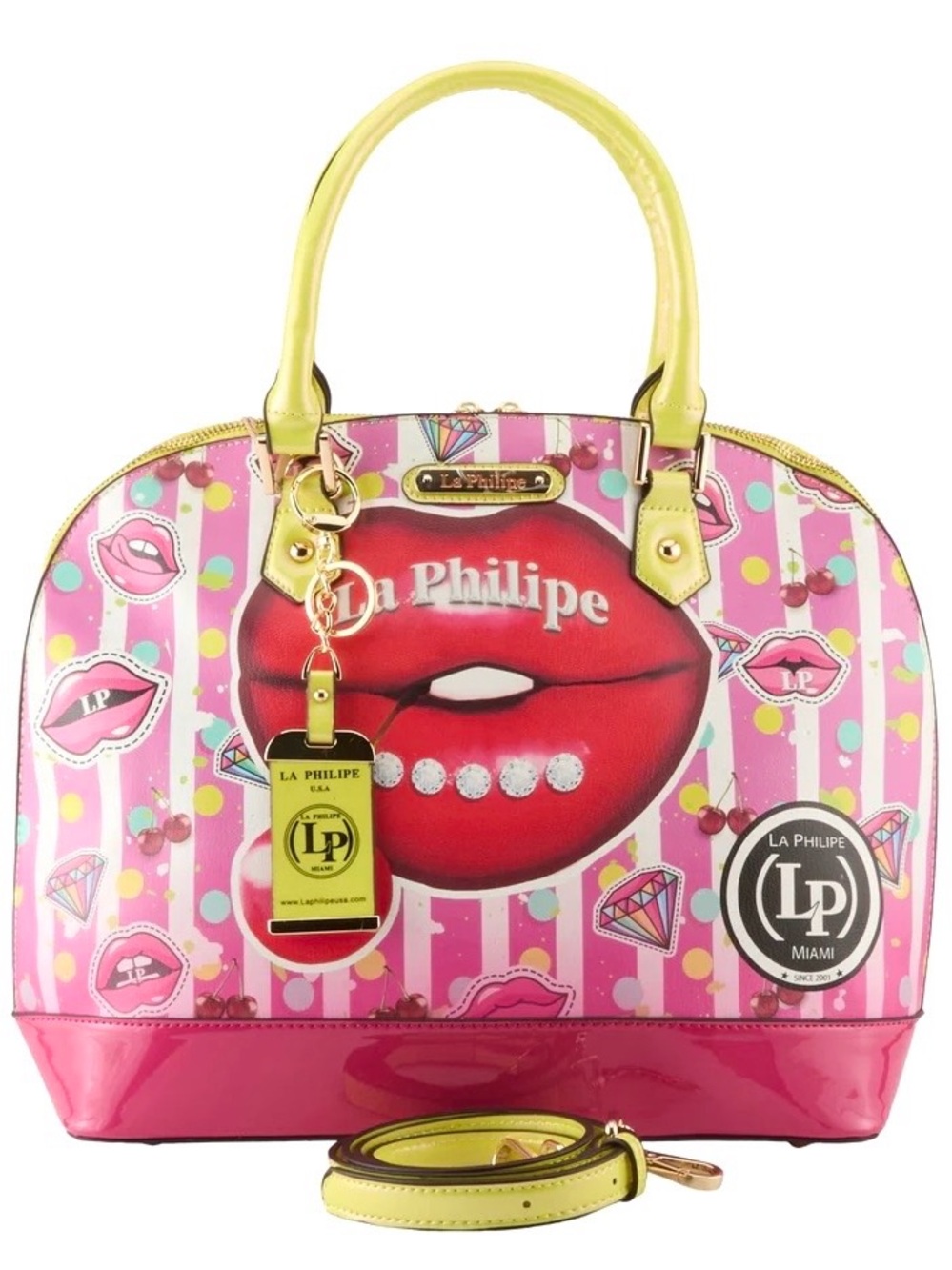 LA PHILIPE Large “Juicy Lips” Oval Satchel - NWT